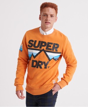 Superdry Downhill Racer Crew Férfi Pulóver Narancssárga | DMCTI9057